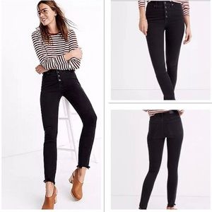 Madewell black jeans 10” high rise skinny jeans